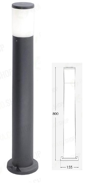 Amelia 800 Lampioncino 80cm E27 8w natura Nero